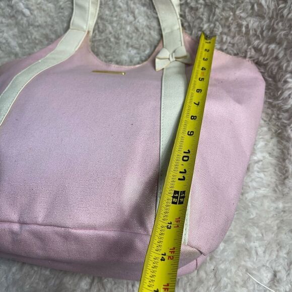 Juicy Couture Canvas metallic pink and white large tote bag. - Picture 10 of 14